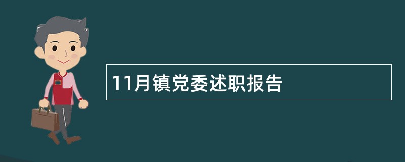 11月镇党委述职报告