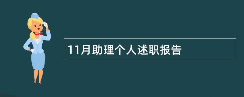 11月助理个人述职报告