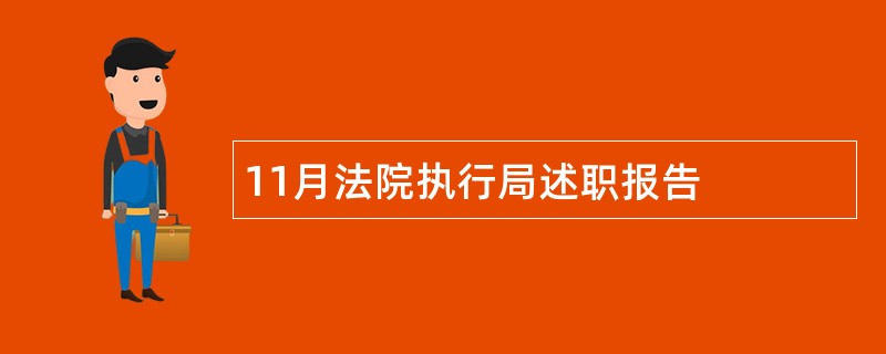 11月法院执行局述职报告