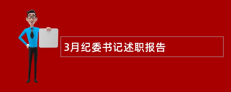 3月纪委书记述职报告