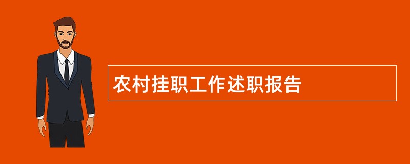 农村挂职工作述职报告