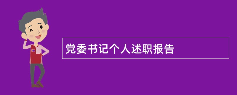 党委书记个人述职报告