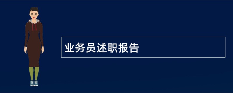 业务员述职报告