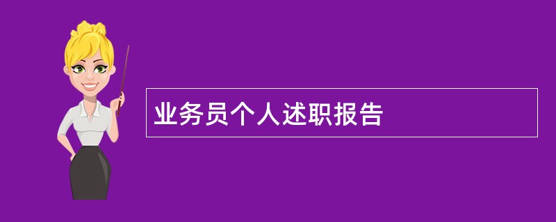 业务员个人述职报告