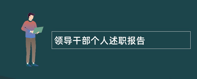 领导干部个人述职报告