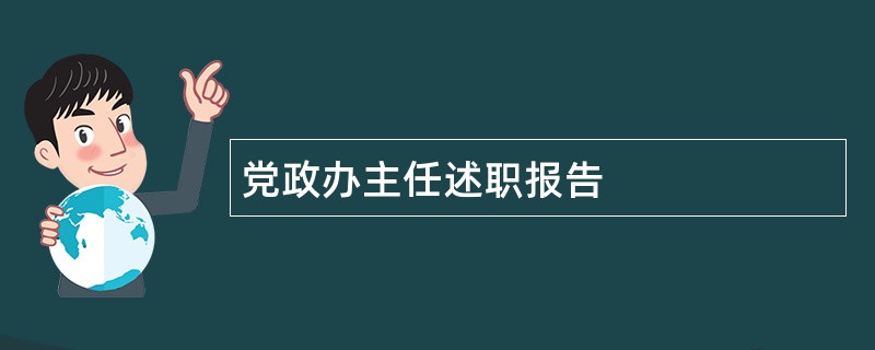 党政办主任述职报告