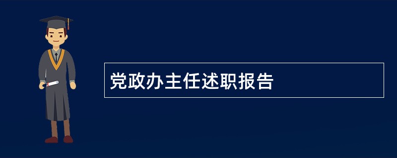 党政办主任述职报告