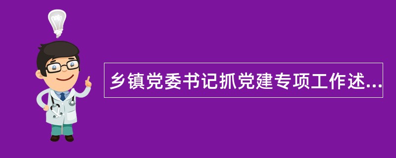 乡镇党委书记抓党建专项工作述职报告