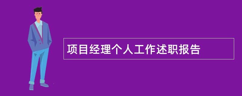 项目经理个人工作述职报告