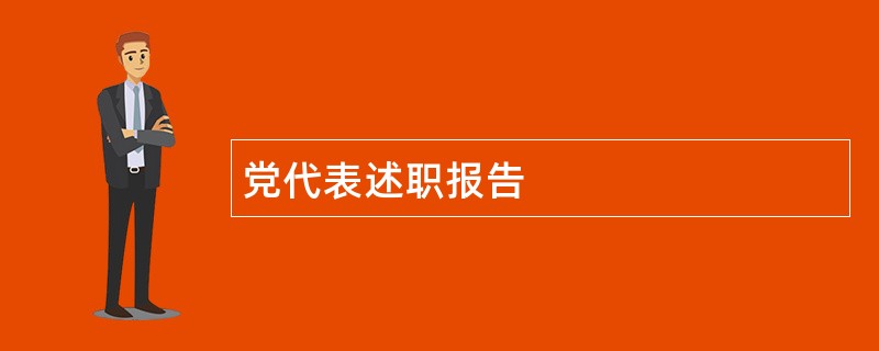 党代表述职报告