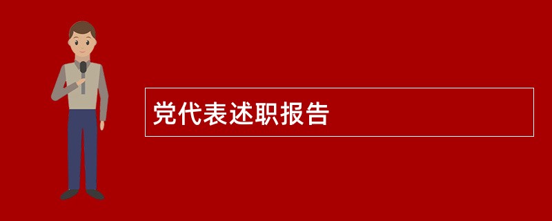 党代表述职报告