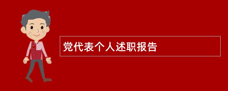 党代表个人述职报告