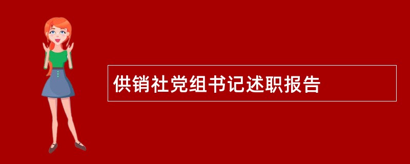 供销社党组书记述职报告