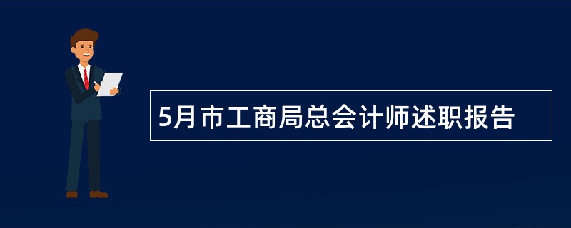 5月市工商局总会计师述职报告