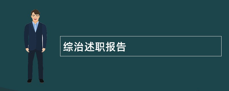 综治述职报告