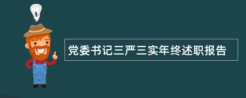 党委书记三严三实年终述职报告