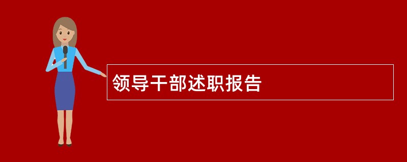 领导干部述职报告