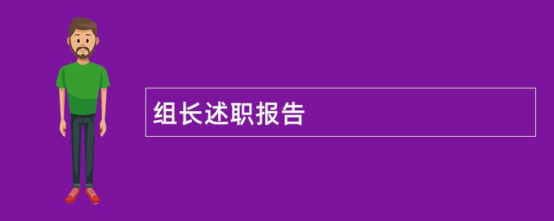 组长述职报告