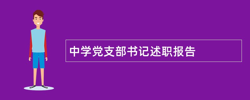 中学党支部书记述职报告