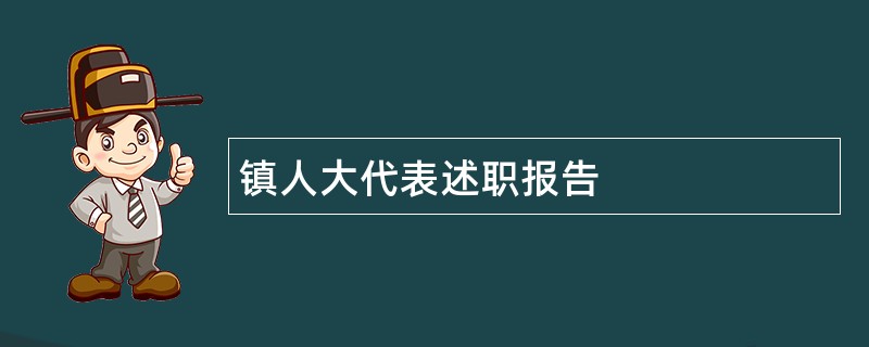 镇人大代表述职报告