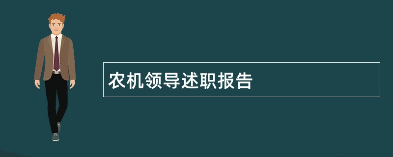 农机领导述职报告