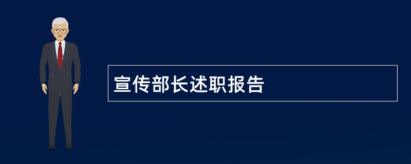 宣传部长述职报告