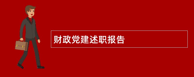 财政党建述职报告