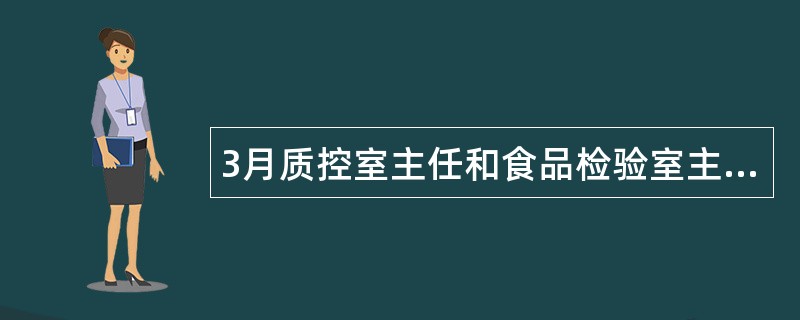 3月质控室主任和食品检验室主任述职报告2