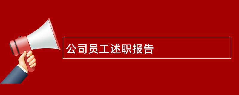 公司员工述职报告