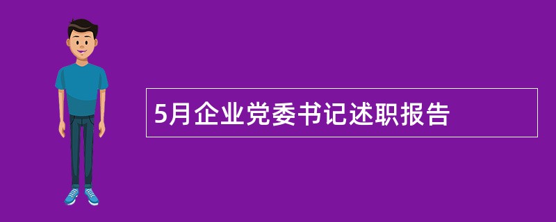 5月企业党委书记述职报告