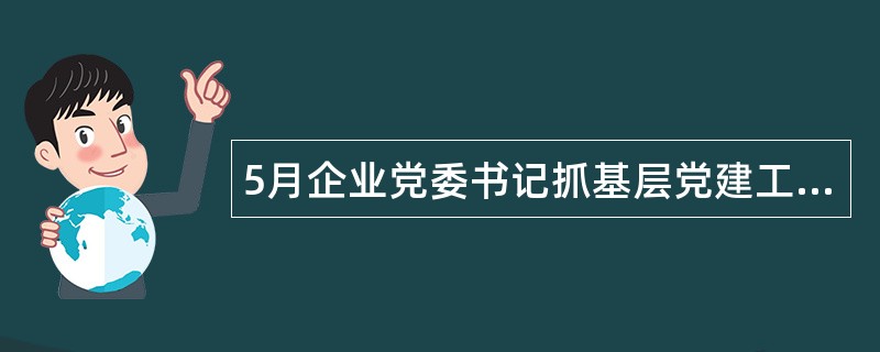 5月企业党委书记抓基层党建工作述职报告