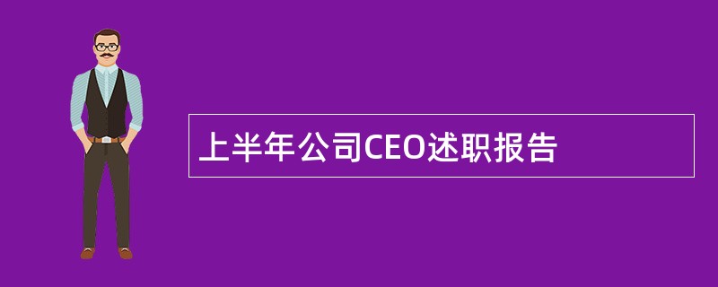 上半年公司CEO述职报告