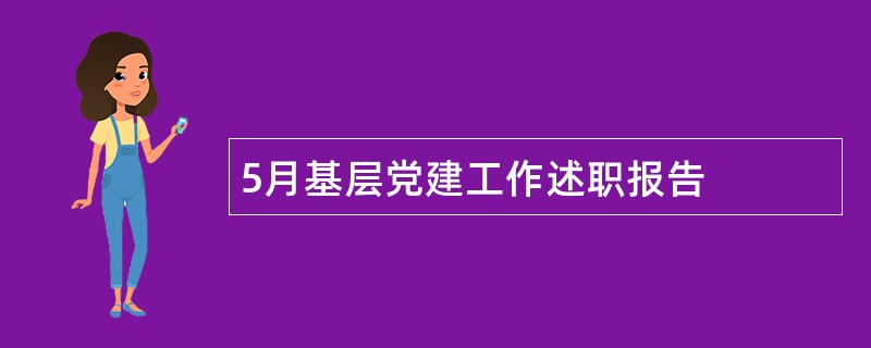 5月基层党建工作述职报告