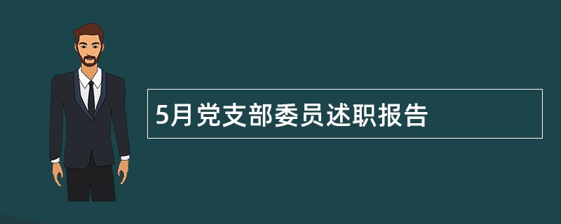 5月党支部委员述职报告