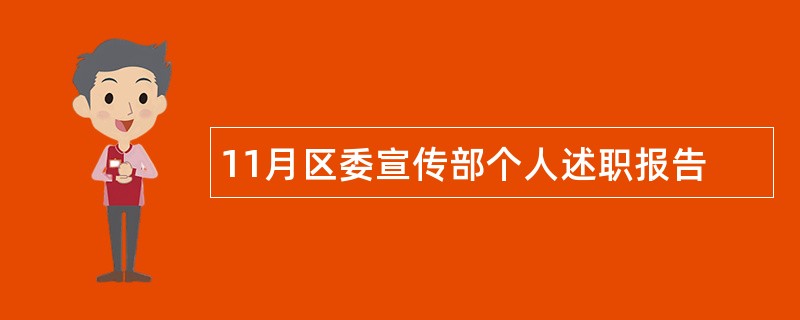 11月区委宣传部个人述职报告