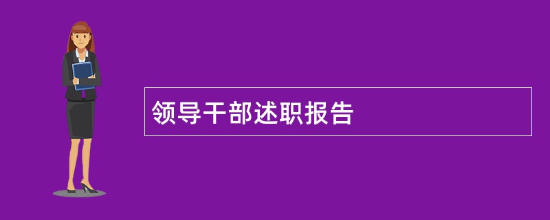 领导干部述职报告