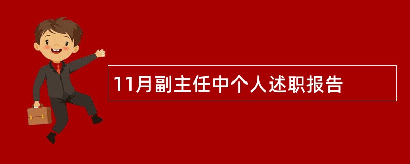 11月副主任中个人述职报告