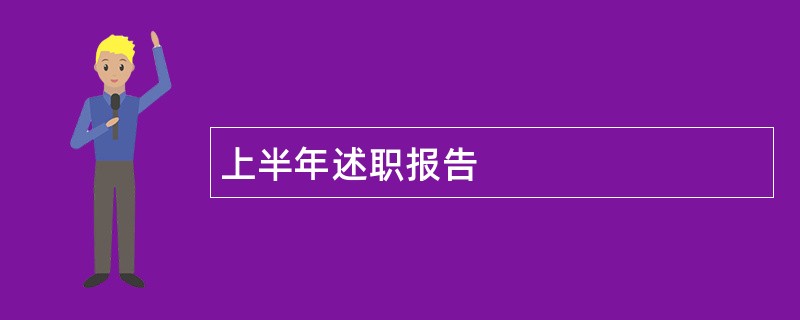 上半年述职报告