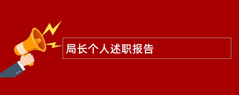 局长个人述职报告