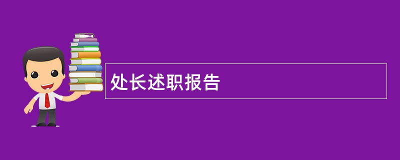 处长述职报告