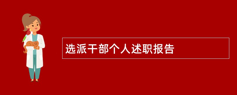 选派干部个人述职报告