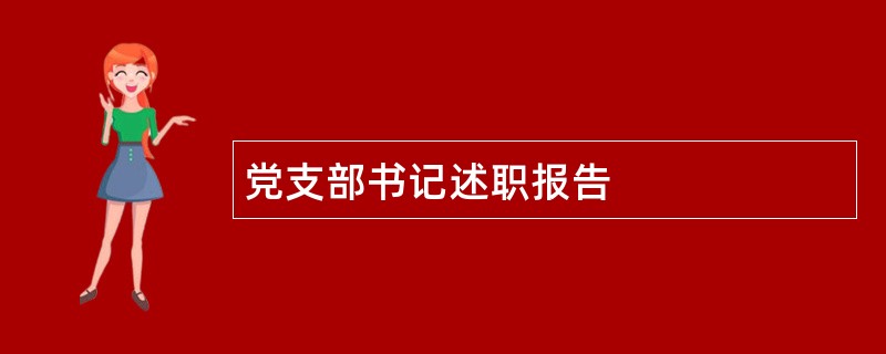 党支部书记述职报告