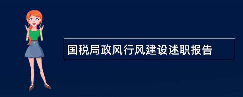 国税局政风行风建设述职报告