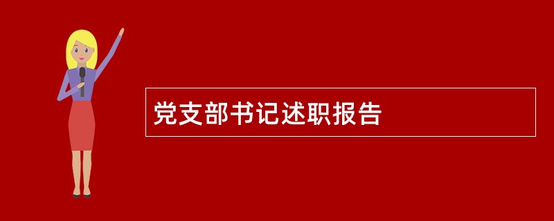 党支部书记述职报告