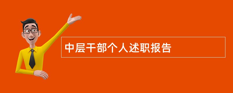 中层干部个人述职报告