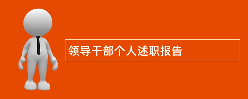 领导干部个人述职报告