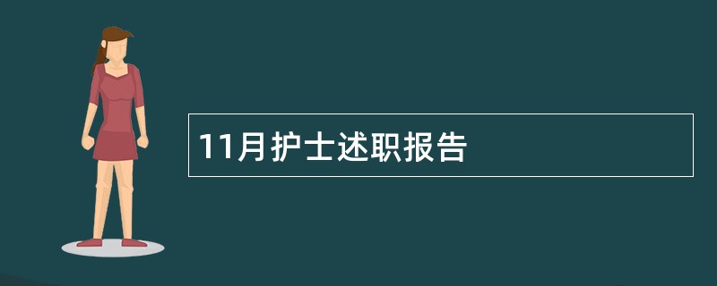 11月护士述职报告