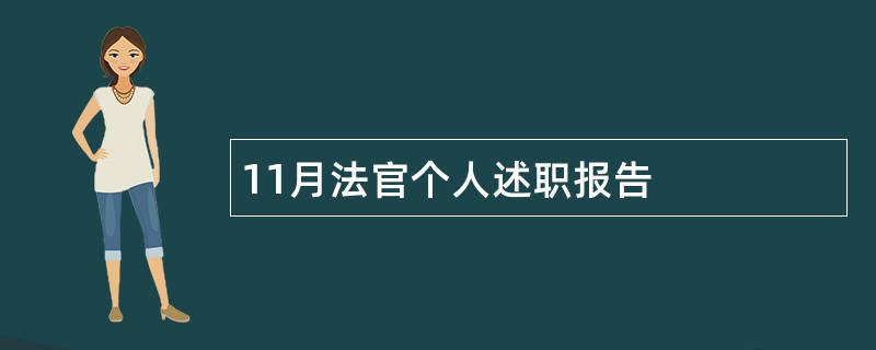 11月法官个人述职报告