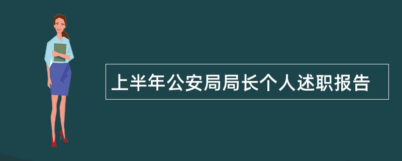 上半年公安局局长个人述职报告