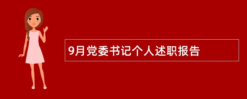 9月党委书记个人述职报告